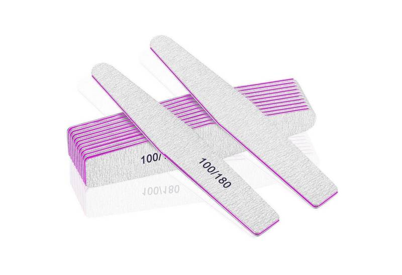 BLESWIN Sandblatt-Nagelfeile 12 Nagelfeilen 100/180 Gelnägel Acryl Nägel waschbar wiederverwendbar von BLESWIN