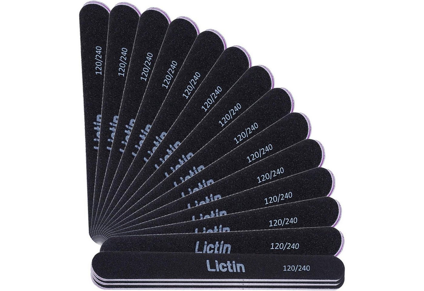 Lictin Sandblatt-Nagelfeile 16er-Pack Professionelle Doppelseitige Einweg Nagelfeilen 120/240 Grit von Lictin