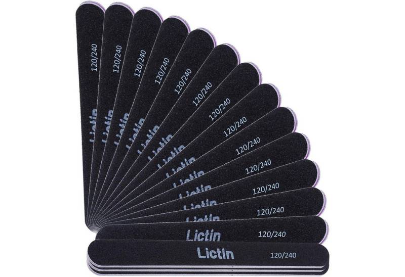Lictin Sandblatt-Nagelfeile 16er-Pack Professionelle Doppelseitige Einweg Nagelfeilen 120/240 Grit von Lictin