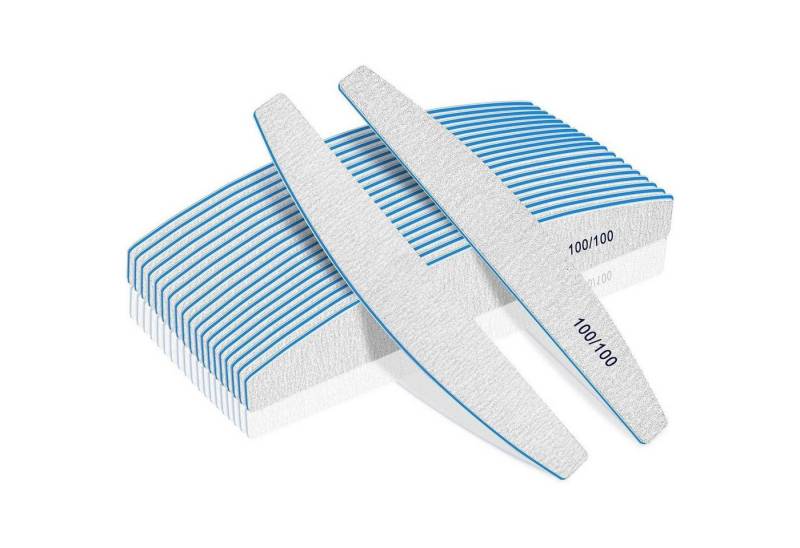 BLESWIN Sandblatt-Nagelfeile Nagelfeilen-Set 12 Stück 100/100 Grit, doppelseitige von BLESWIN