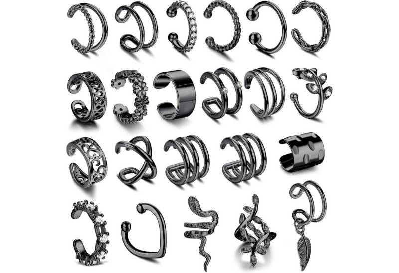LuxusKollektion Schmuckset 22Pcs Damen Ear Cuff Set Ohrclips Ohrlöcher Knorpel Ohrringe von LuxusKollektion