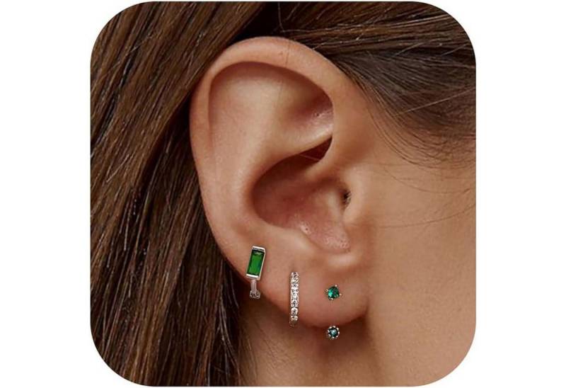 LuxusKollektion Schmuckset 3 Paar Ohrringe Silber 925 Set Damen Zirkonia Creolen Piercings LuxusKollektion Schmuckset 3 Paar Ohrringe Silber 925 Set Damen Zirkonia Creolen Piercings von LuxusKollektion