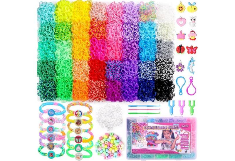 LuxusKollektion Schmuckset 9000+ Loom Bänder Set mit 40 Farben für Kinder DIY Basteln von LuxusKollektion