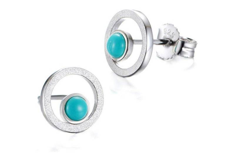 LuxusKollektion Schmuckset 925 Sterling Silber Ohrringe mit Künstlichem Türkis für Frauen Mädchen von LuxusKollektion