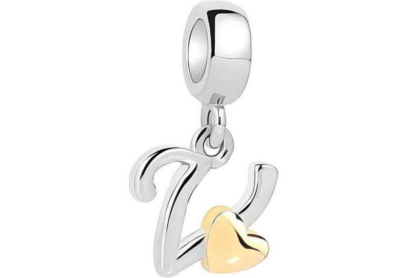 LuxusKollektion Schmuckset Anhänger Buchstaben Herz Damen Armband Halskette Charms Buchstaben-3-V von LuxusKollektion