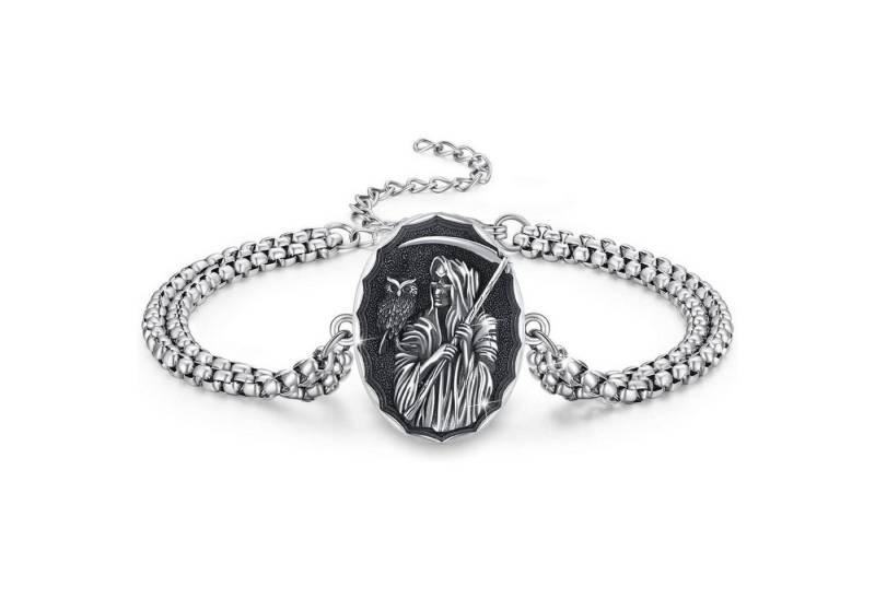 LuxusKollektion Schmuckset Armbänder 925 Sterling Silber Santa C-Santa Muerte Armbänder von LuxusKollektion