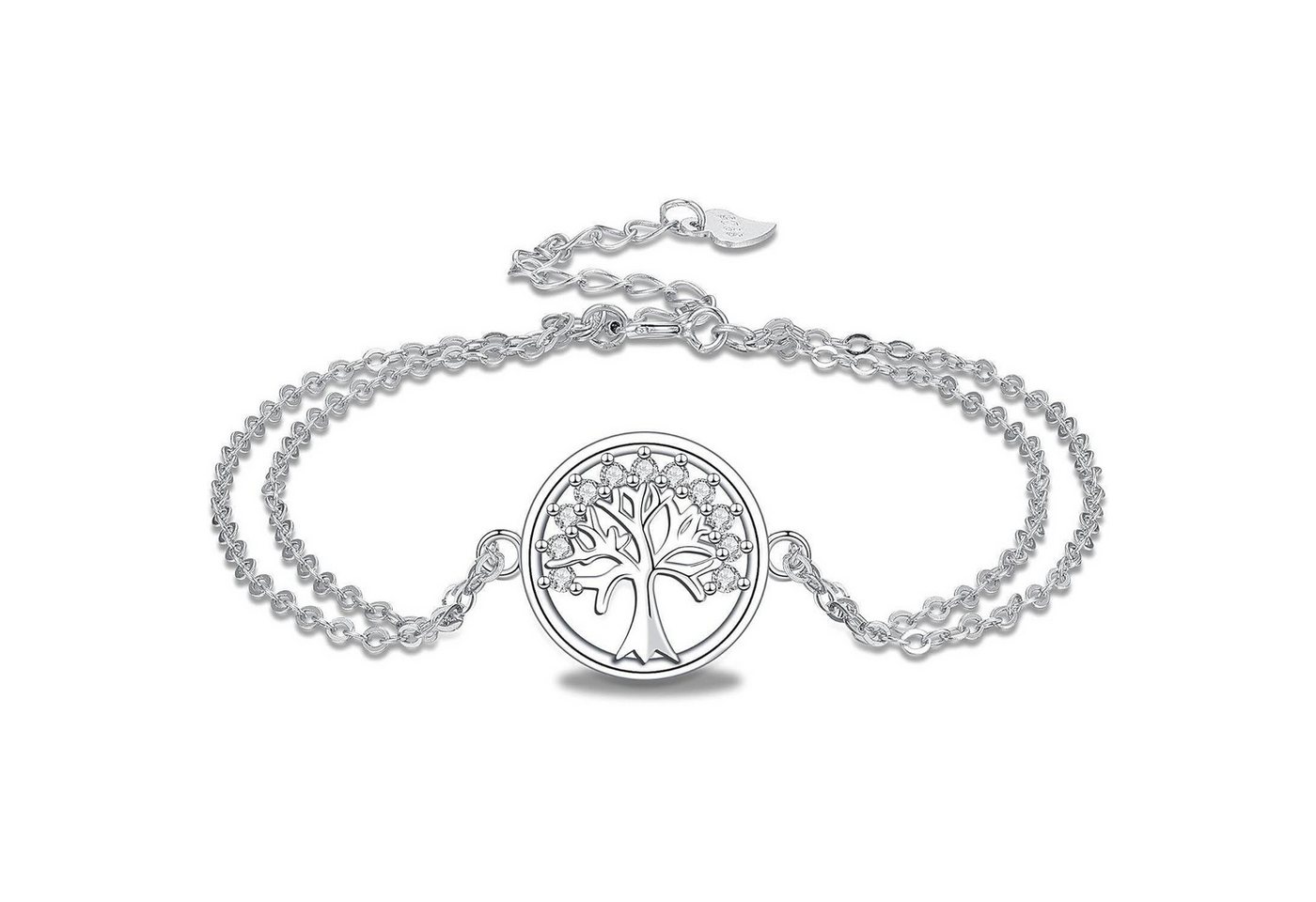 LuxusKollektion Schmuckset Armbänder Damen Silber 925 Geschenk Mama Ehefrau Freundin Silbe von LuxusKollektion