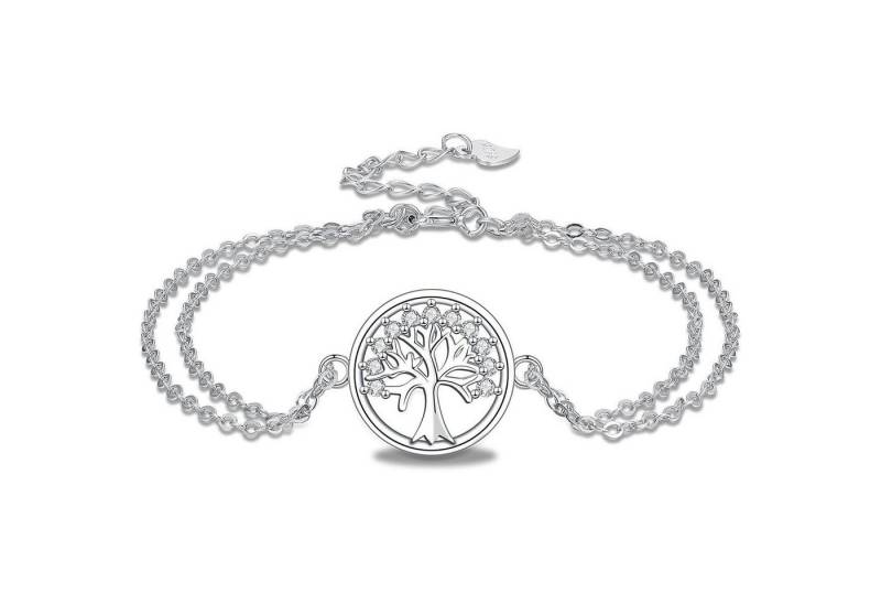 LuxusKollektion Schmuckset Armbänder Damen Silber 925 Geschenk Mama Ehefrau Freundin Silbe von LuxusKollektion
