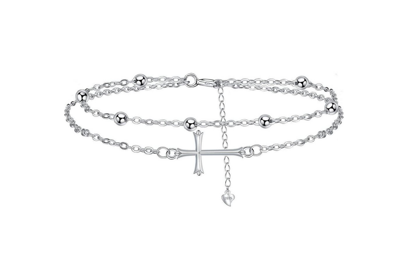 LuxusKollektion Schmuckset Armbänder Damen Silber 925 Geschenk Mama Ehefrau Freundin Silber-K von LuxusKollektion