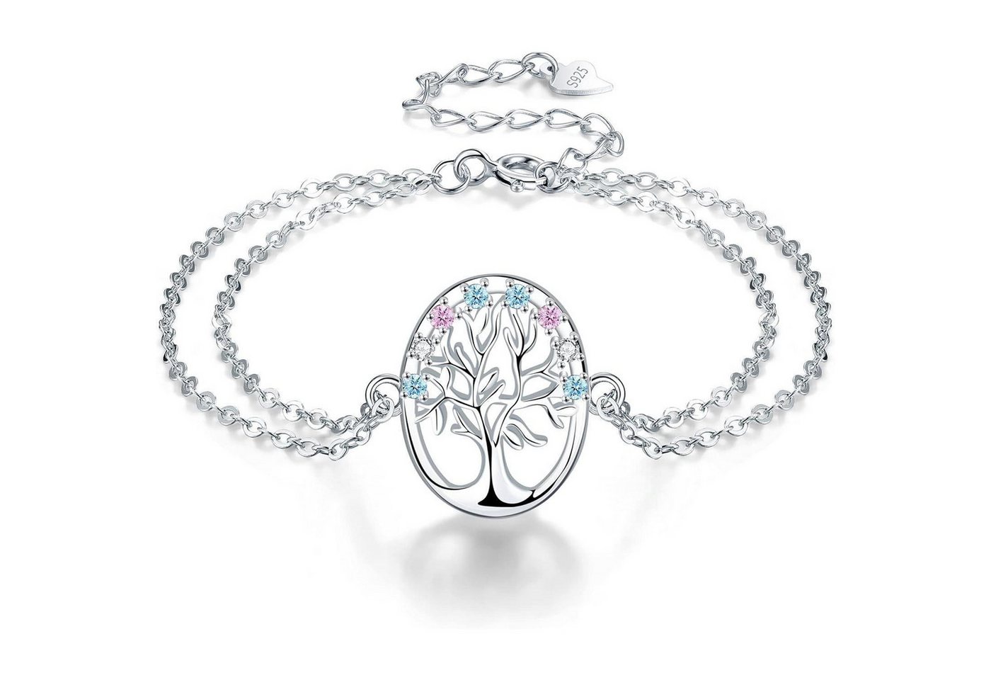 LuxusKollektion Schmuckset Armbänder Damen Silber 925 Geschenk Muttertag Silberfarben-1 von LuxusKollektion