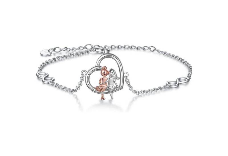 LuxusKollektion Schmuckset Armband 925 Silber Herz Unendlichkeitszeichen Schwester Armband von LuxusKollektion