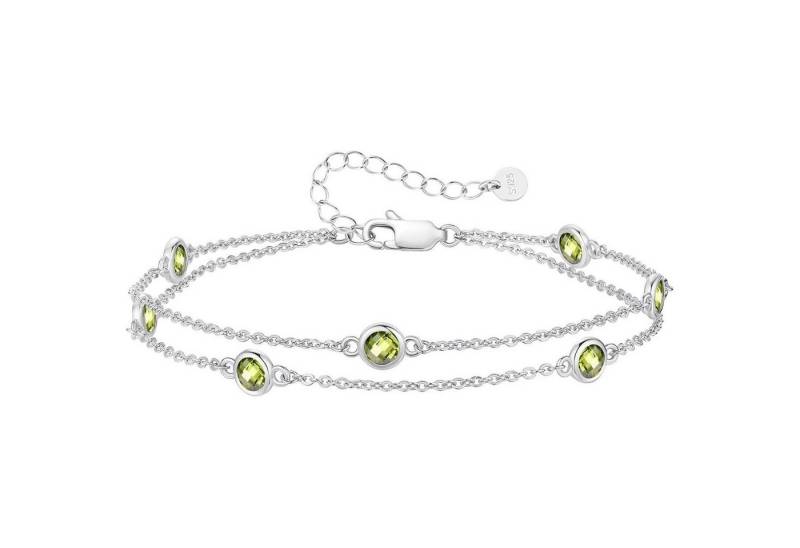 LuxusKollektion Schmuckset Armband Damen 925 Silber Zirkonia Gold Pferdeaugen 925 Silver-08-Aug von LuxusKollektion