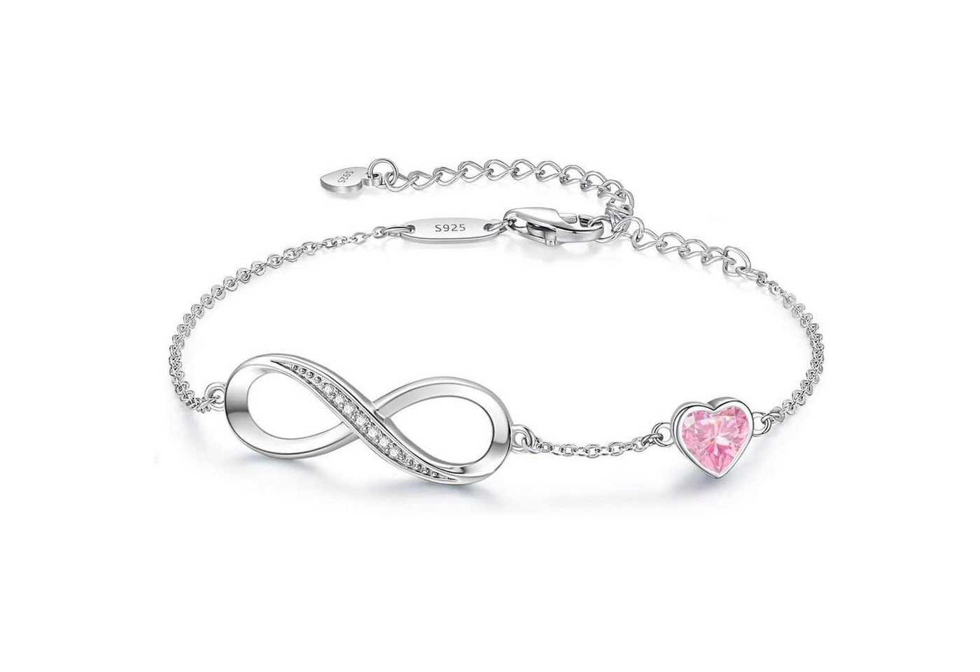 LuxusKollektion Schmuckset Armband Damen 925 Sterling Rosegold Silber-10-Okt Silber Geburtsstein von LuxusKollektion