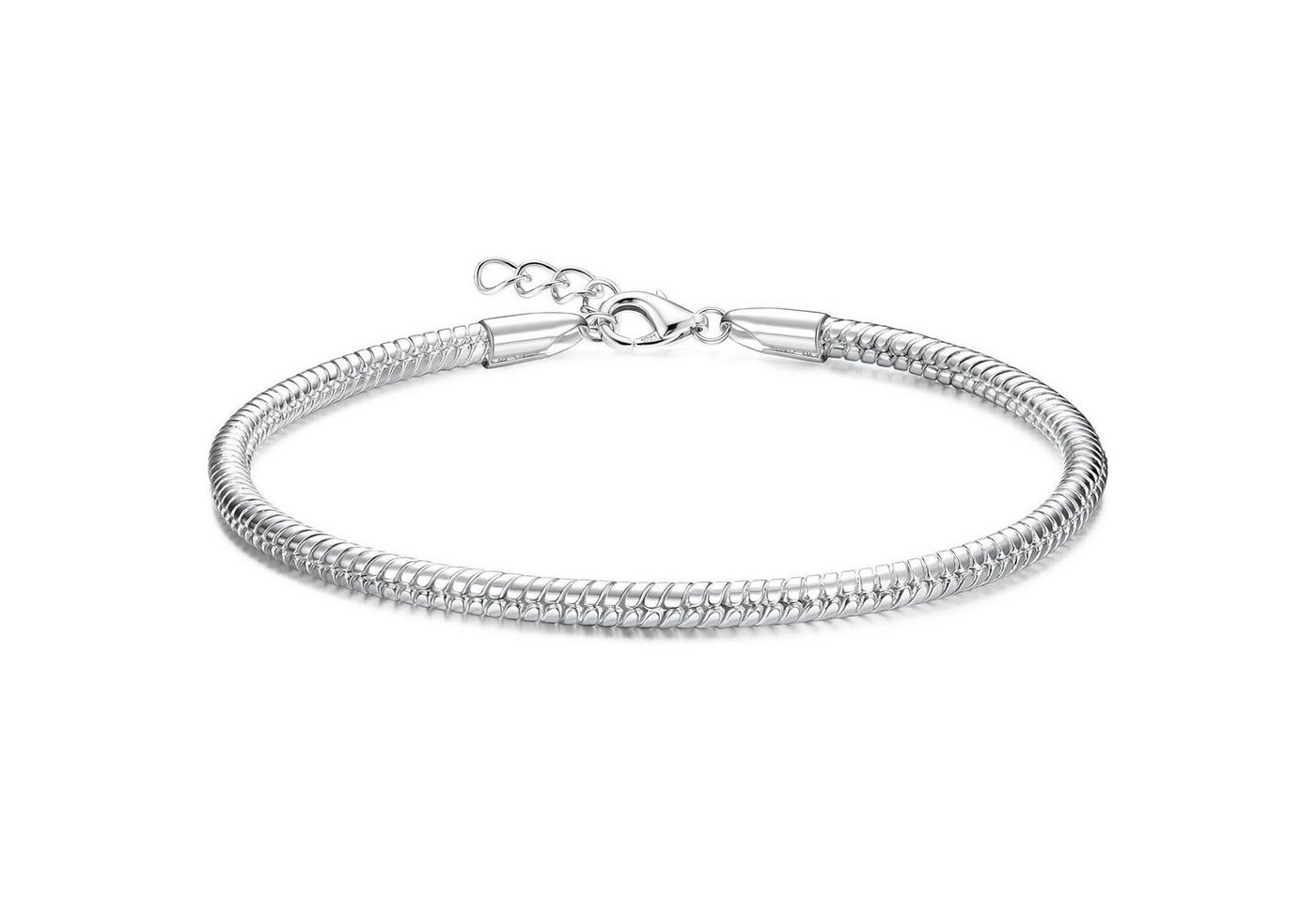 LuxusKollektion Schmuckset Armband Damen Herren Silber 925 Karabinerverschluss Charms 20+2.2CM von LuxusKollektion
