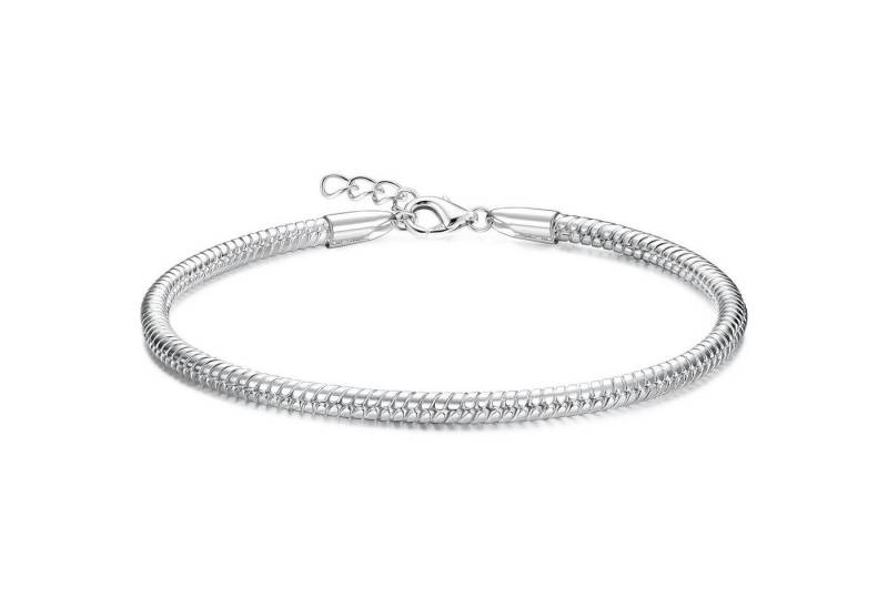 LuxusKollektion Schmuckset Armband Damen Herren Silber 925 Karabinerverschluss Charms 20+2.2CM von LuxusKollektion