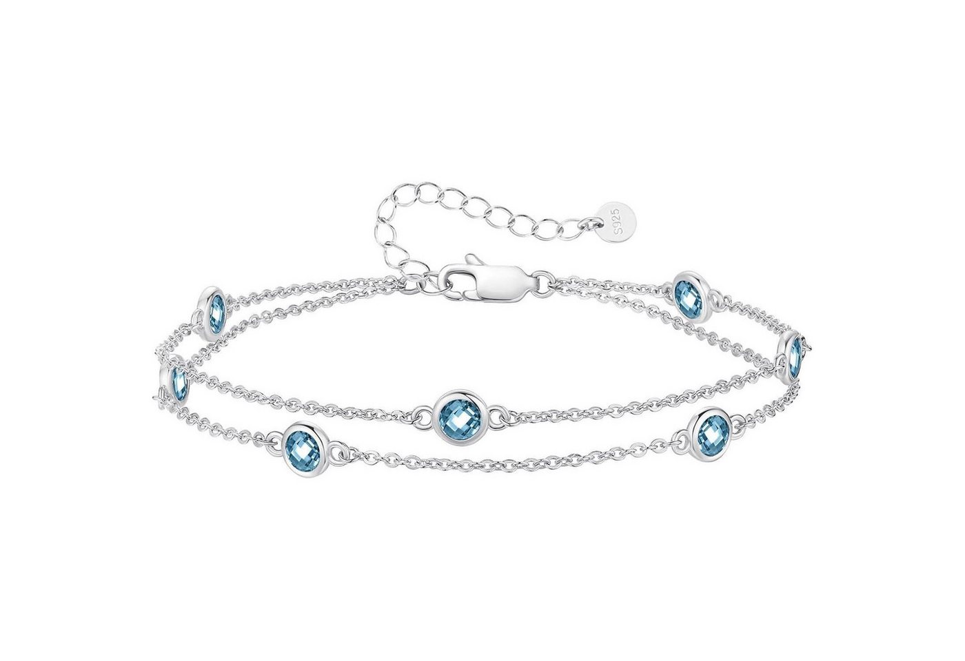 LuxusKollektion Schmuckset Armband Damen Pferdeaugen 925 Sterling Silber 925 Silver-12-Dez von LuxusKollektion