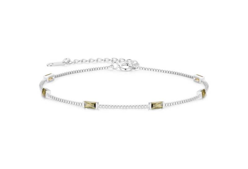 LuxusKollektion Schmuckset Armband Damen Zirkonia Anhänger Doppelkette 925 Silver-08-Aug Silber von LuxusKollektion