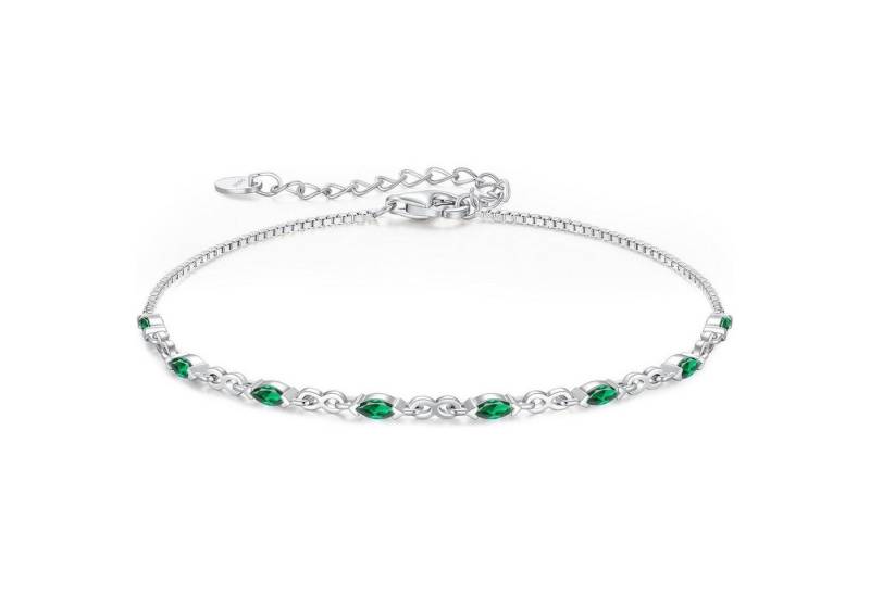 LuxusKollektion Schmuckset Armband Infinity Silber 925 Damen Zirkonia Geburtsstein Silber-05-Mai von LuxusKollektion