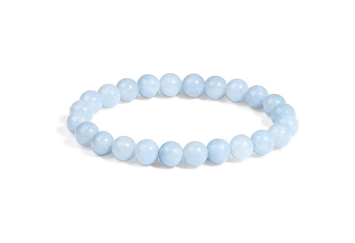 LuxusKollektion Schmuckset Armband Perlen Edelsteine Heilsteine Elastisch Damen Herren Aquamarin von LuxusKollektion