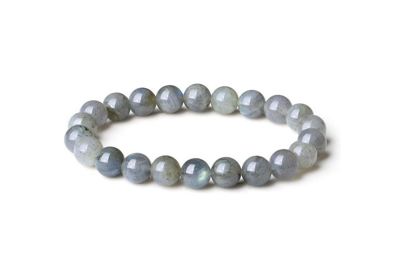 LuxusKollektion Schmuckset Armband Perlen Kristalle Edelsteine Elastisch Damen Herren Mondstein von LuxusKollektion