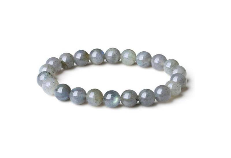 LuxusKollektion Schmuckset Armband Perlen Kristalle Edelsteine Elastisch Damen Herren Mondstein von LuxusKollektion