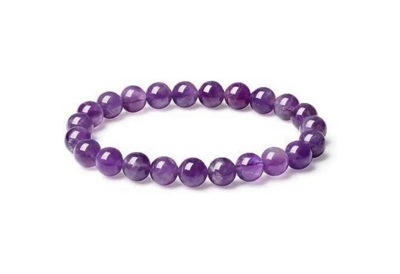 LuxusKollektion Schmuckset Armband Perlenarmband Damen Herren Elastisch Naturstein Amethyst von LuxusKollektion