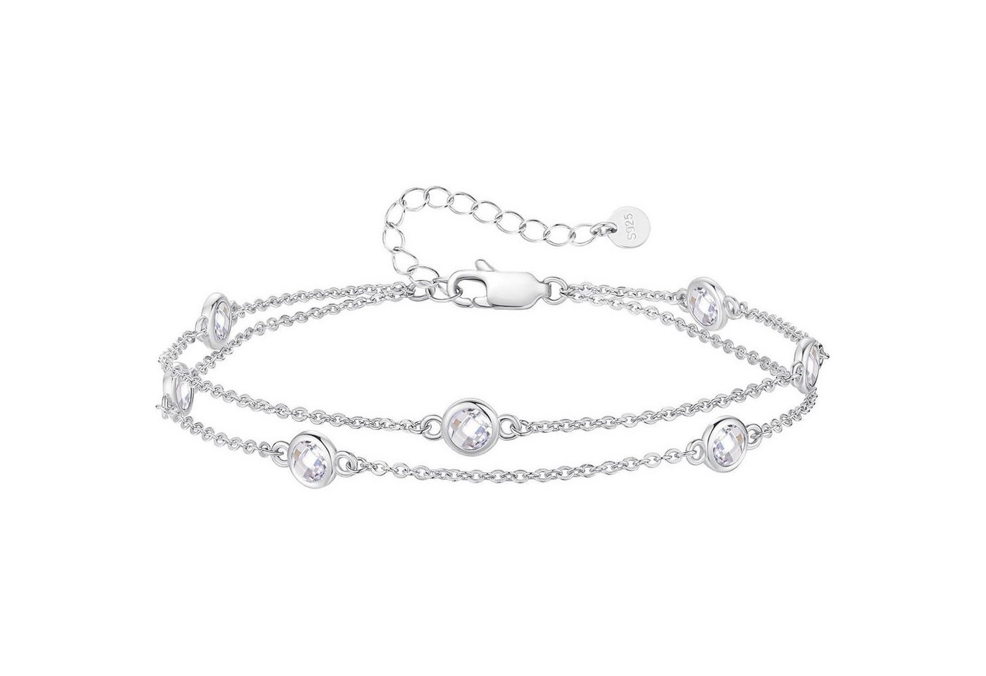 LuxusKollektion Schmuckset Armband Pferdeaugen Damen 925 Silber Zirkonia 925 Silver-04-Apr von LuxusKollektion