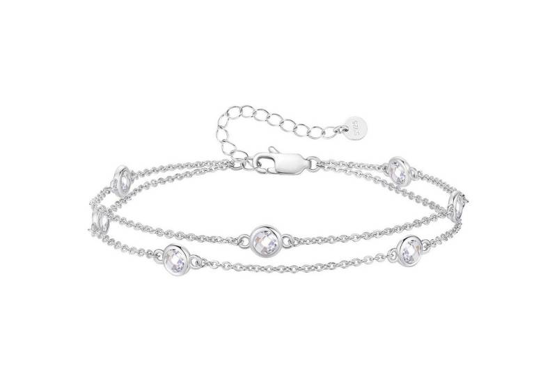 LuxusKollektion Schmuckset Armband Pferdeaugen Damen 925 Silber Zirkonia 925 Silver-04-Apr von LuxusKollektion