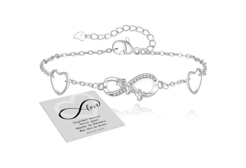 LuxusKollektion Schmuckset Armband Silber 925 Damen Infinity Zirkonia Silver-Butterfly von LuxusKollektion