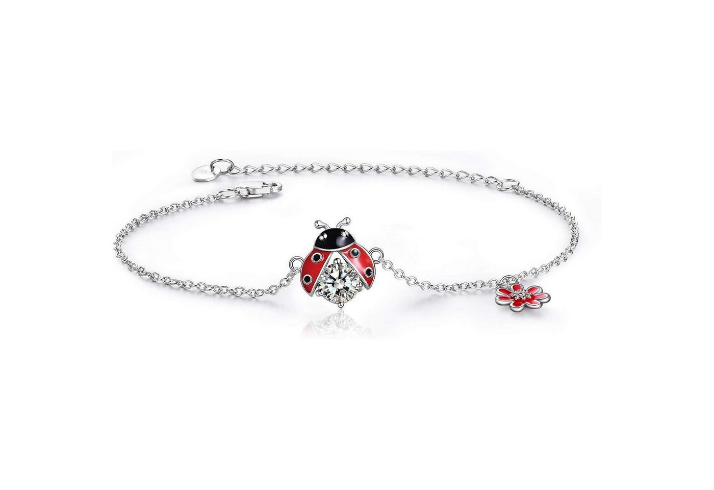 LuxusKollektion Schmuckset Armband Sterlingsilber Marienkäfer Frauen Kette Marienkäfer 2 von LuxusKollektion