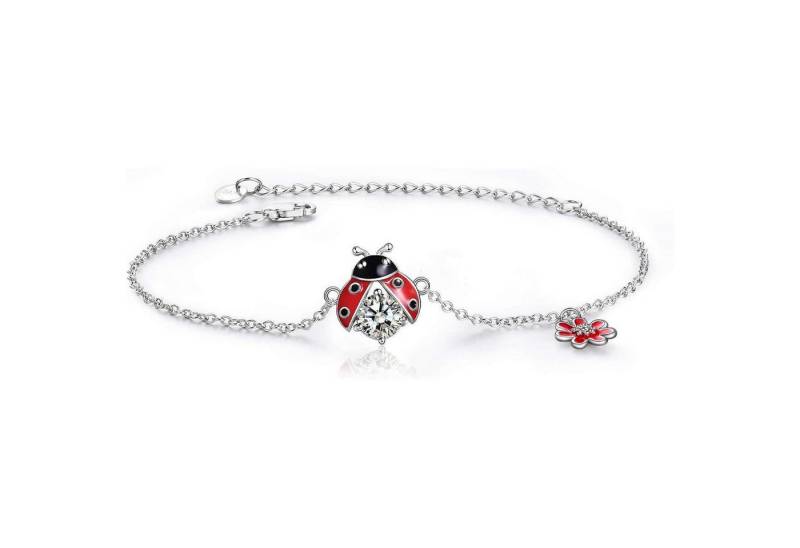 LuxusKollektion Schmuckset Armband Sterlingsilber Marienkäfer Frauen Kette Marienkäfer 2 von LuxusKollektion