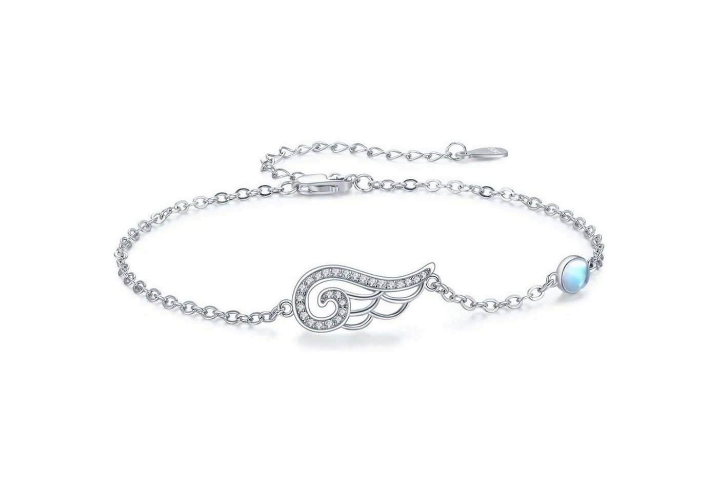 LuxusKollektion Schmuckset Armband Verstellbar 925 Silber Tier Geschenk Frauen Flügel Armband von LuxusKollektion