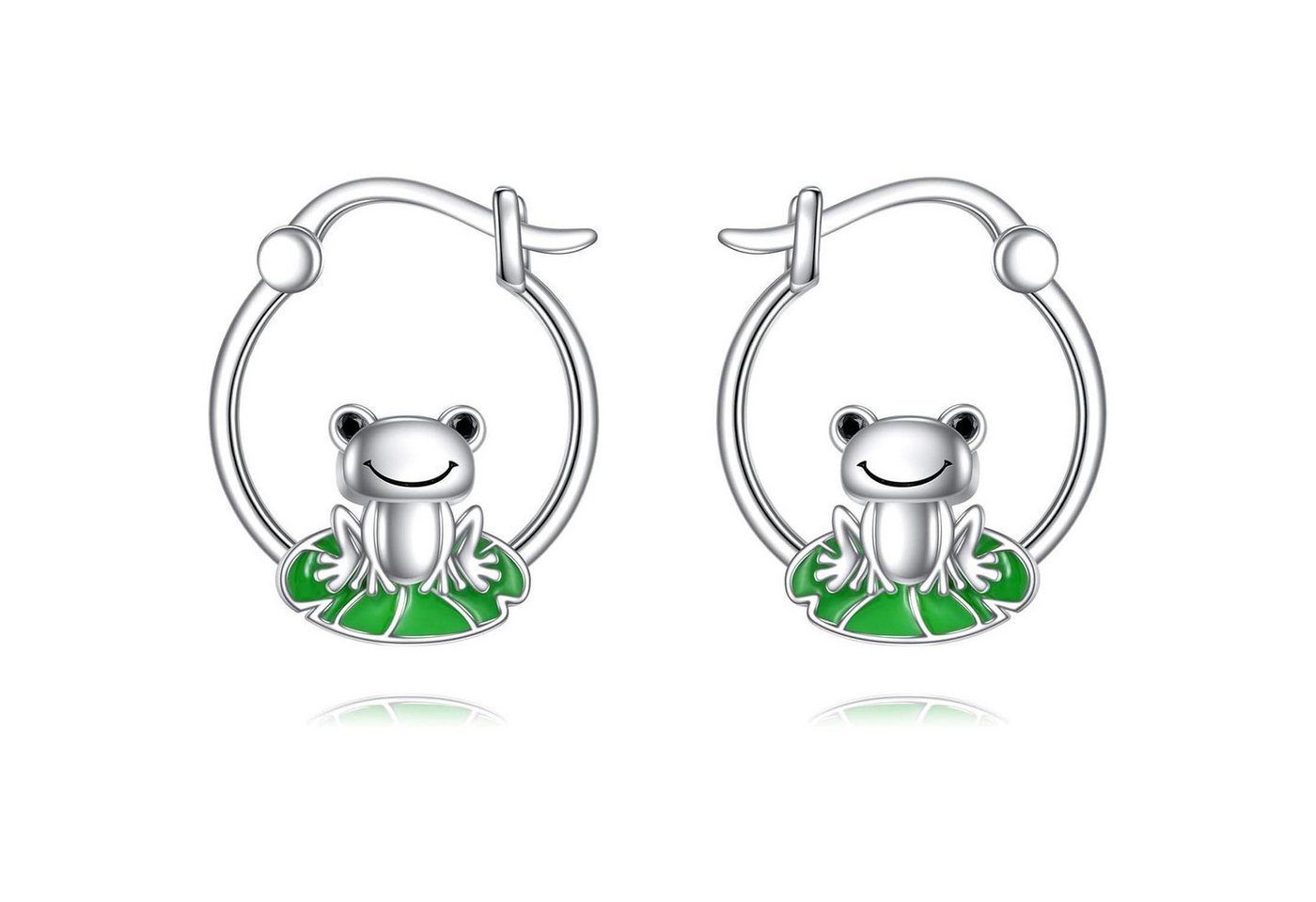 LuxusKollektion Schmuckset Creolen 925 Silber Bulldogge Katze Damen Mädchen Frosch von LuxusKollektion