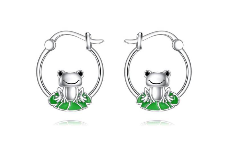 LuxusKollektion Schmuckset Creolen 925 Silber Bulldogge Katze Damen Mädchen Frosch von LuxusKollektion
