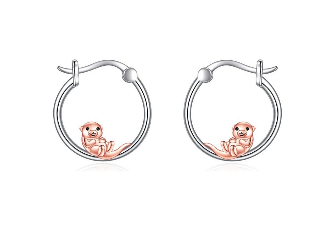 LuxusKollektion Schmuckset Creolen 925 Silber Bulldogge Katze Damen Otter von LuxusKollektion