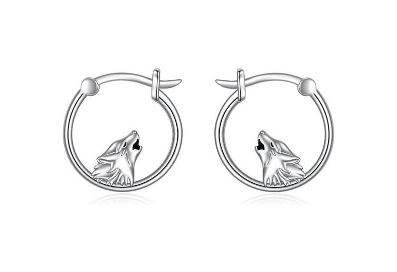 LuxusKollektion Schmuckset Creolen 925 Sterling Bulldogge Katze Damen Mädchen Wolf von LuxusKollektion