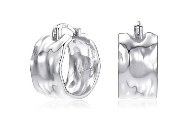 LuxusKollektion Schmuckset Creolen Silber 925 Damen Chunky Hypoallergen Hoops A-Silber von LuxusKollektion