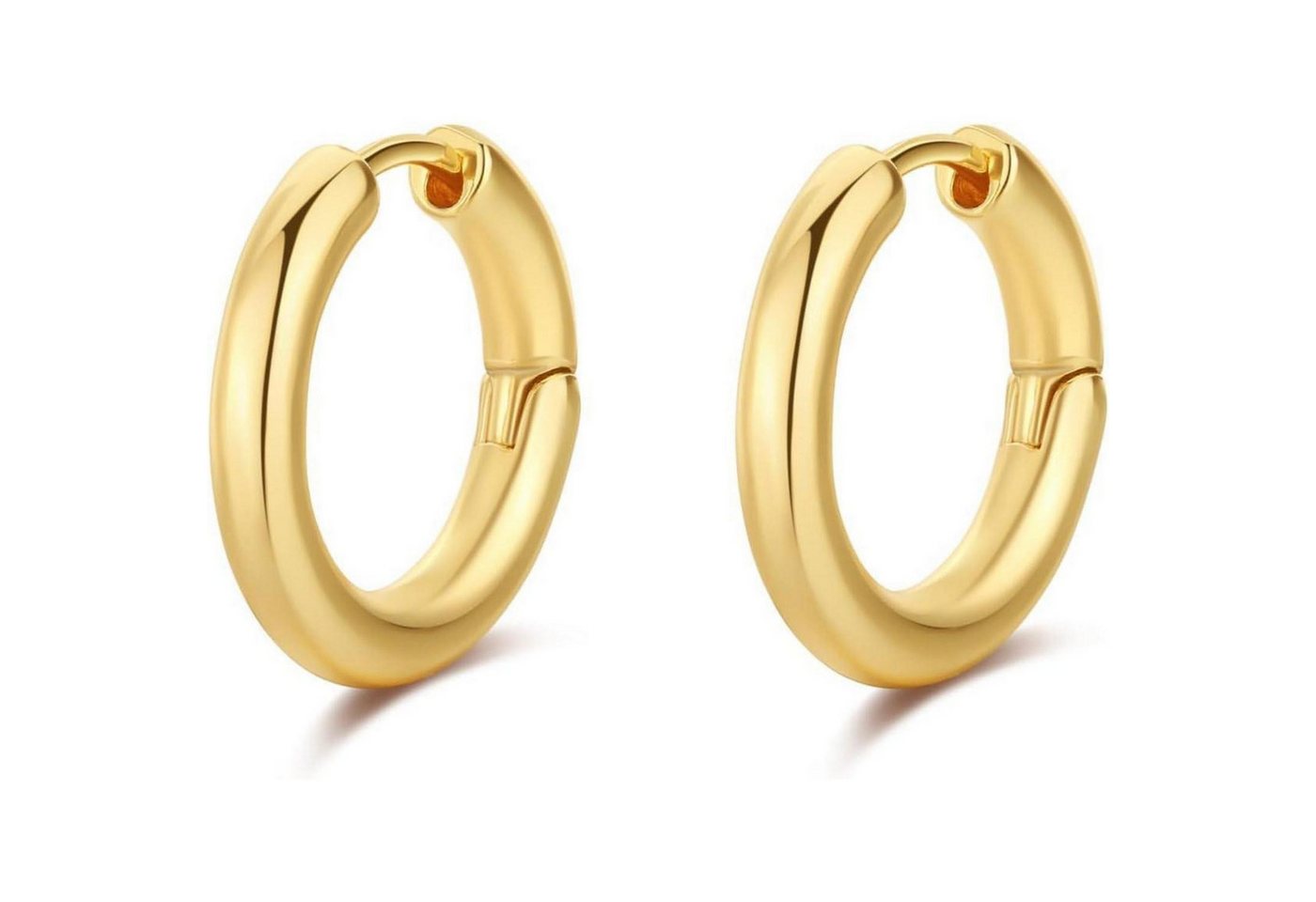 LuxusKollektion Schmuckset Creolen Silber 925 Damen Chunky Hypoallergen Hoops G-Ohrringe Gold von LuxusKollektion