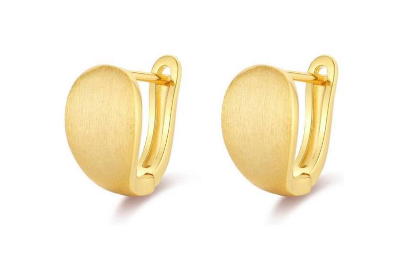 LuxusKollektion Schmuckset Creolen Silber 925 Damen Hoops chunky hypoallergen A-ohrringe gold von LuxusKollektion