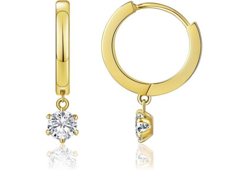 LuxusKollektion Schmuckset Creolen Silber 925 Damen mit Stein Moissanite Zirkonia Ohrhänger Gold LuxusKollektion Schmuckset Creolen Silber 925 Damen mit Stein Moissanite Zirkonia Ohrhänger Gold von LuxusKollektion