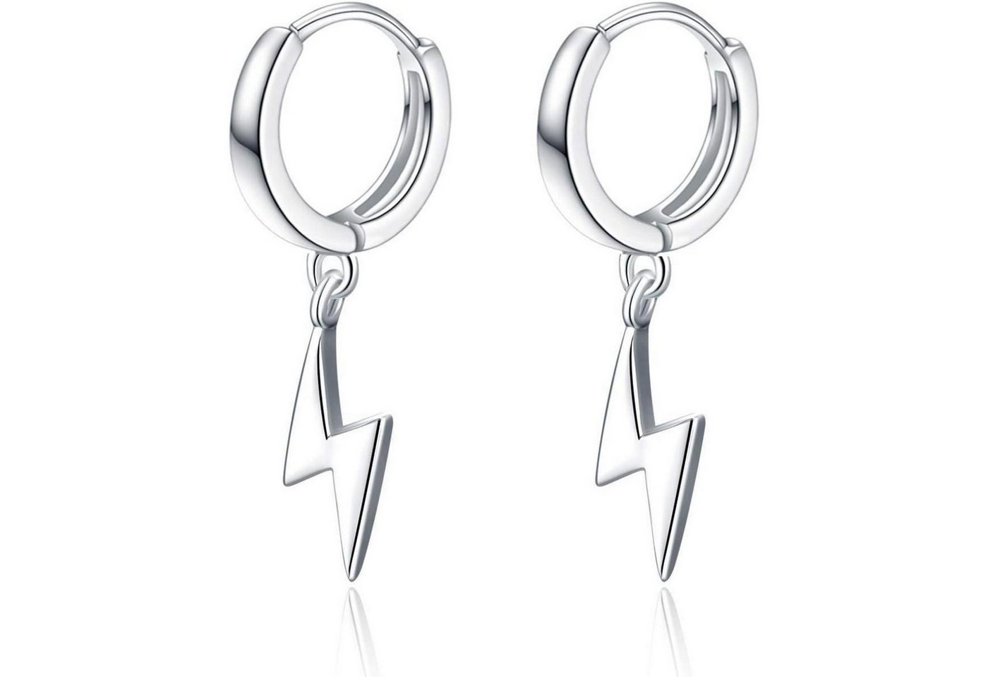 LuxusKollektion Schmuckset Creolen Sterling Silber Schwarz Kreuz Sterne Damen Blitz Ohrringe von LuxusKollektion