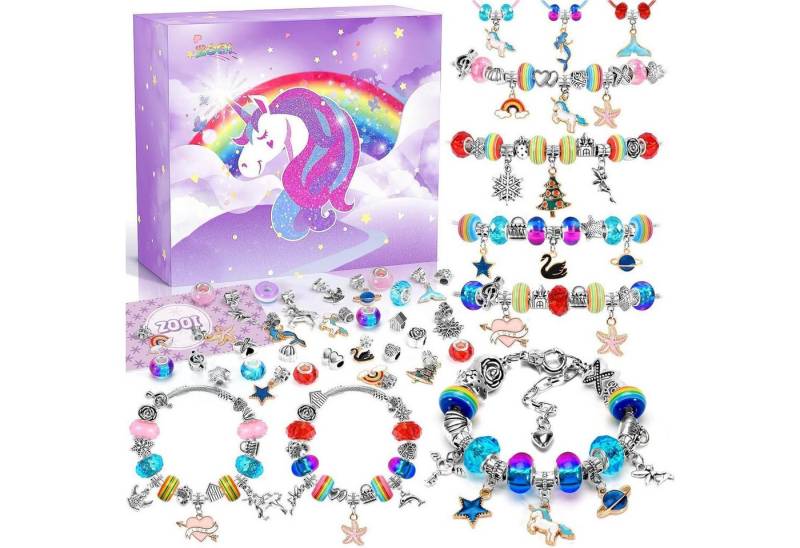 LuxusKollektion Schmuckset Einhorn Armband Bastelset Kinder Mädchen DIY Schmuck 4-13 Jahre von LuxusKollektion