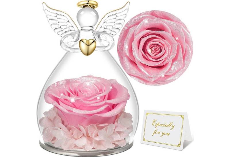 LuxusKollektion Schmuckset Ewige Rose Engel Figur Geschenkbox Weihnachten Frauen Mama Oma von LuxusKollektion