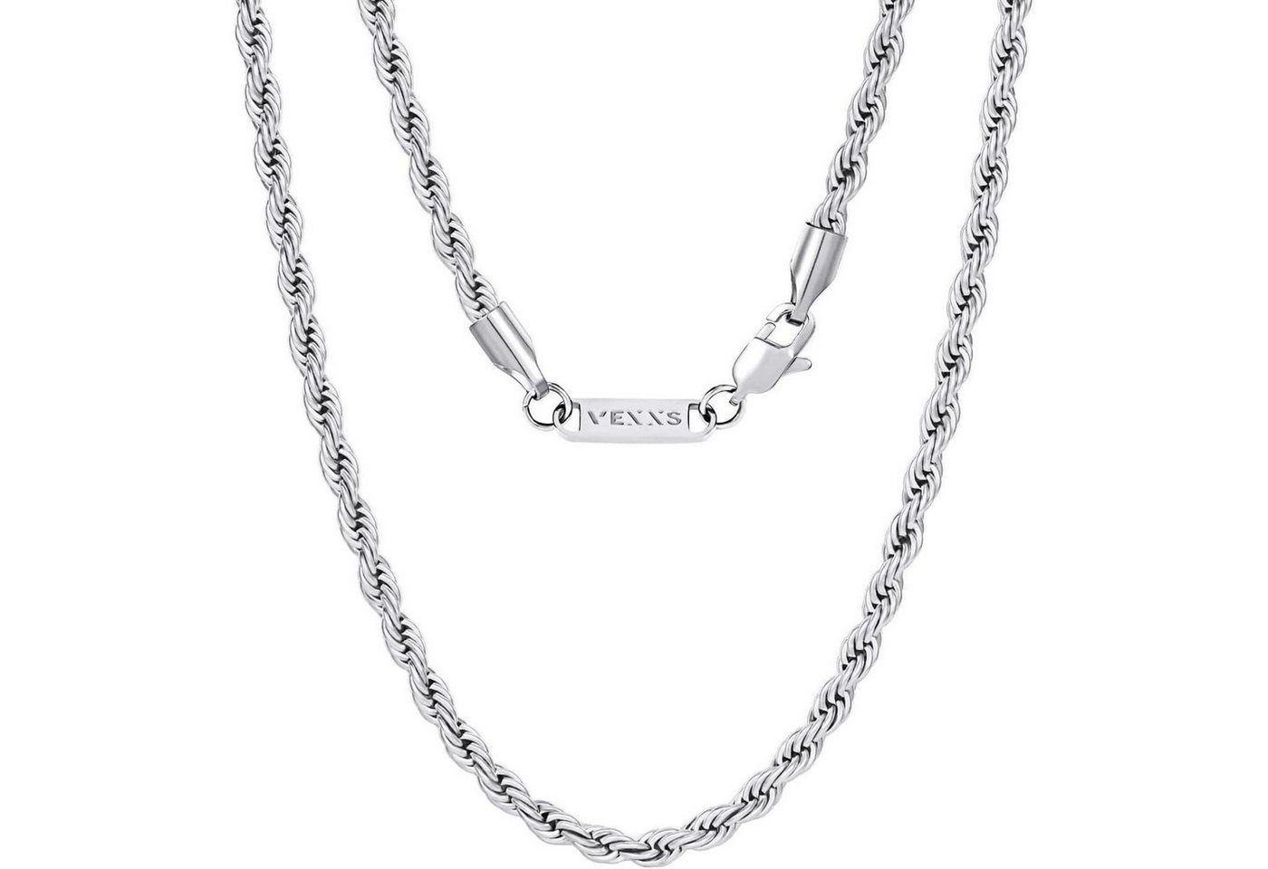 LuxusKollektion Schmuckset Goldkette Herren vergoldet 18 Karat Silbrig-3mm 66.0 Zentimeter von LuxusKollektion