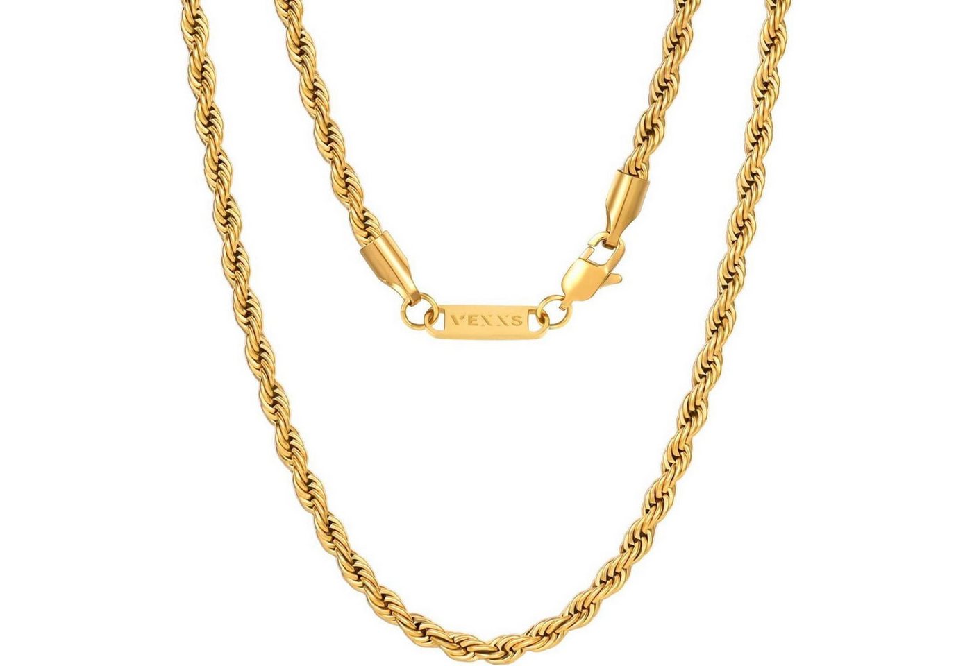 LuxusKollektion Schmuckset Goldkette Kordelkette Edelstahl 18K Golden-3mm 51.0 Zentimeter von LuxusKollektion