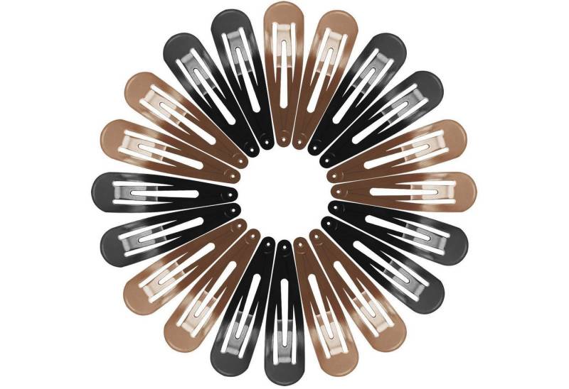 LuxusKollektion Schmuckset Haarspangen Damen Snap Metall 40er 7cm Braun B. Schwarz und Braun von LuxusKollektion
