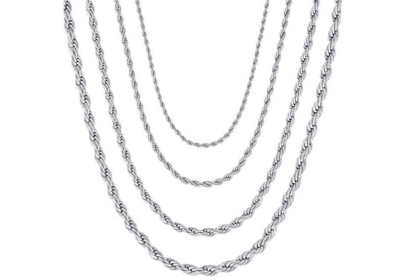 LuxusKollektion Schmuckset Halskette Herren Damen Edelstahl 65.0 Zentimeter Breite 4.0mm 1 Stücke von LuxusKollektion