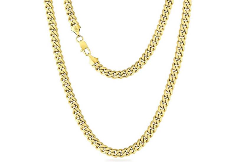 LuxusKollektion Schmuckset Halskette Herren Edelstahl Panzerkette 8mm-Golden 50.8 Zentimeter von LuxusKollektion