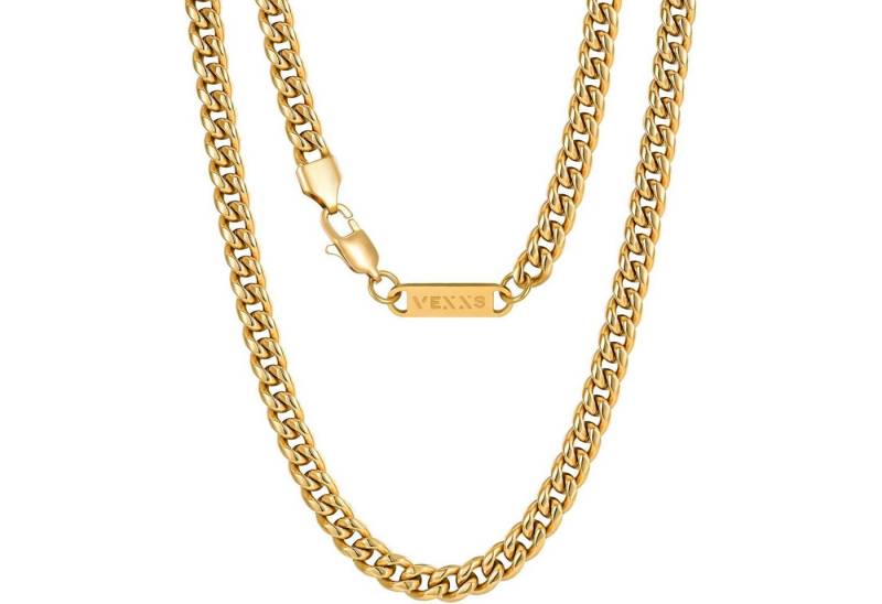 LuxusKollektion Schmuckset Halskette Herren Kubanische 18K Gold Golden-6mm 46.0 Zentimeter von LuxusKollektion