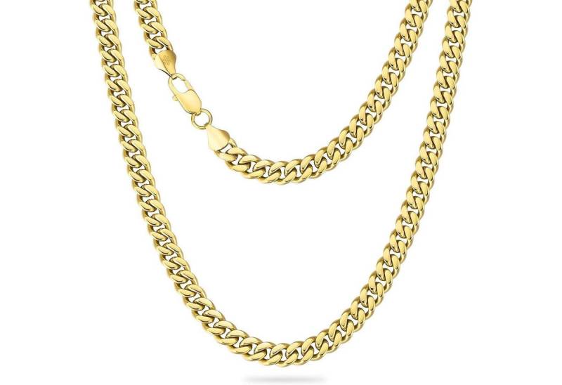 LuxusKollektion Schmuckset Halskette Herren Panzerkette 14K Vergoldet 9mm Golden 66.0 Zentimeter von LuxusKollektion